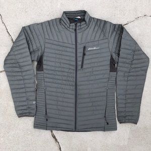 Eddie Bauer Grey Nano Puffer Storm Down 800 Jacket